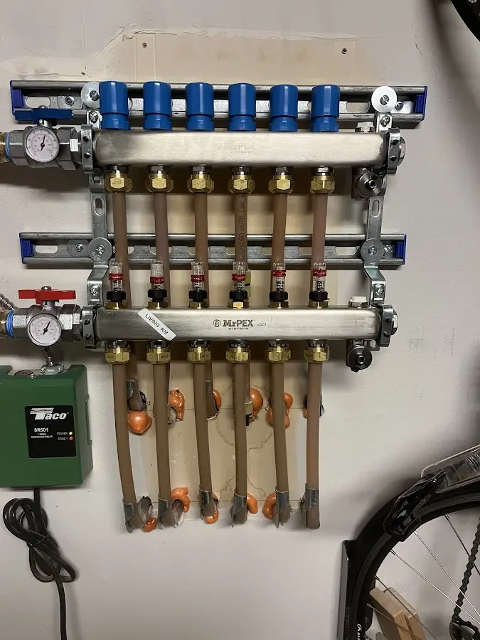 Plumber performing Gas Line Installation at a residential property in Barnesville